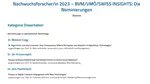 Finalist for the “Young Researcher 2023” dissertation award of BVM/VMÖ/SWISS INSIGHTS