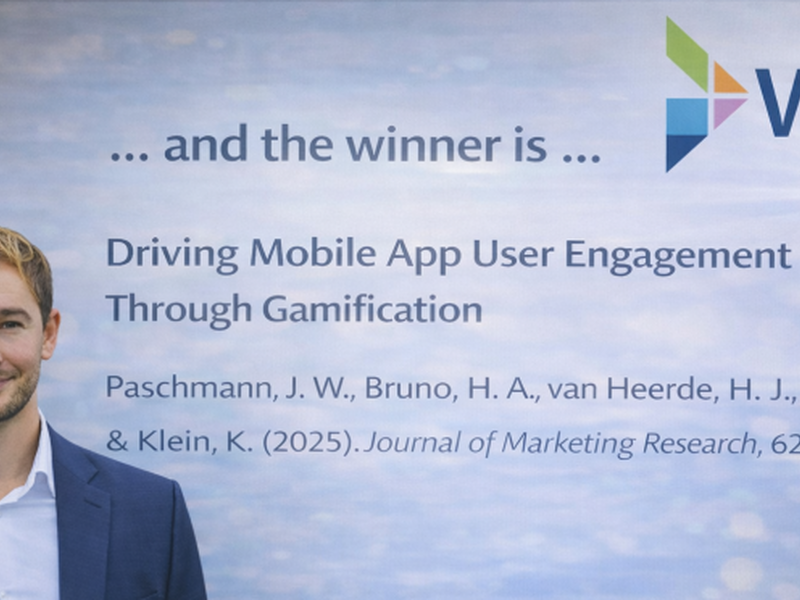 VHB Best Paper Award for "Driving Mobile App User Engagement through Gamification"